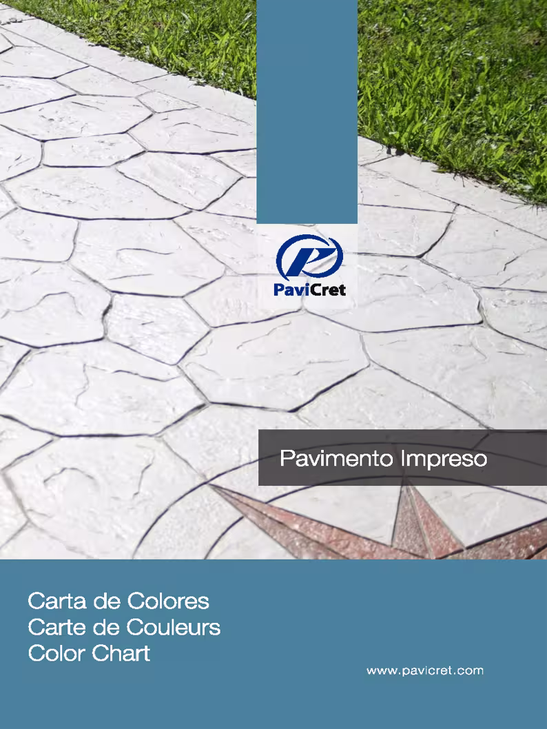 Portada de la carta de color de hormigón impreso